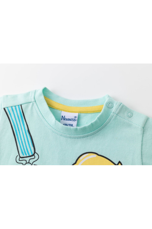 Camiseta m/c con patito TURQUESA