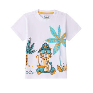 Camiseta m/c con león BLANCO