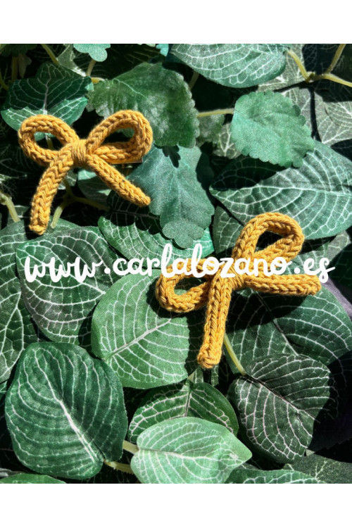 Pack de lazos de tricot MOSTAZA