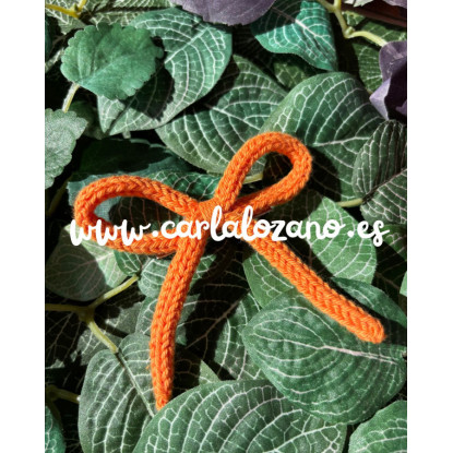 Lazo de tricot básico NARANJA