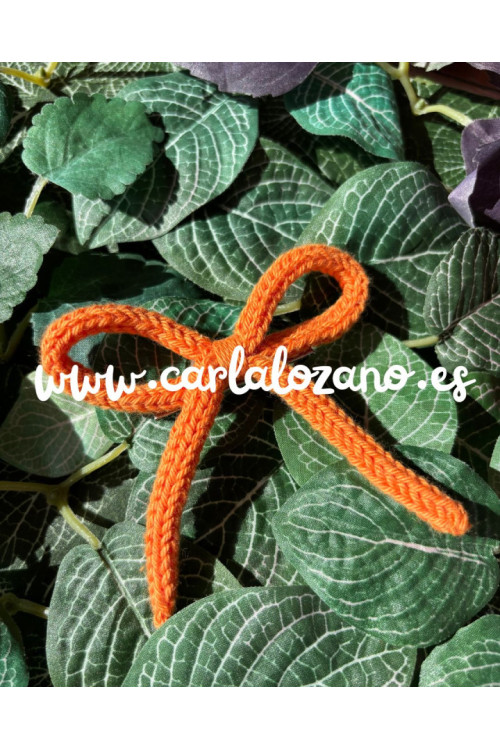 Lazo de tricot básico NARANJA