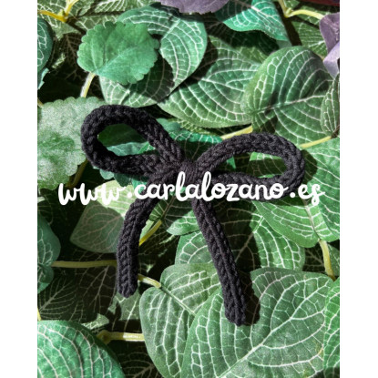 Lazo de tricot básico NEGRO