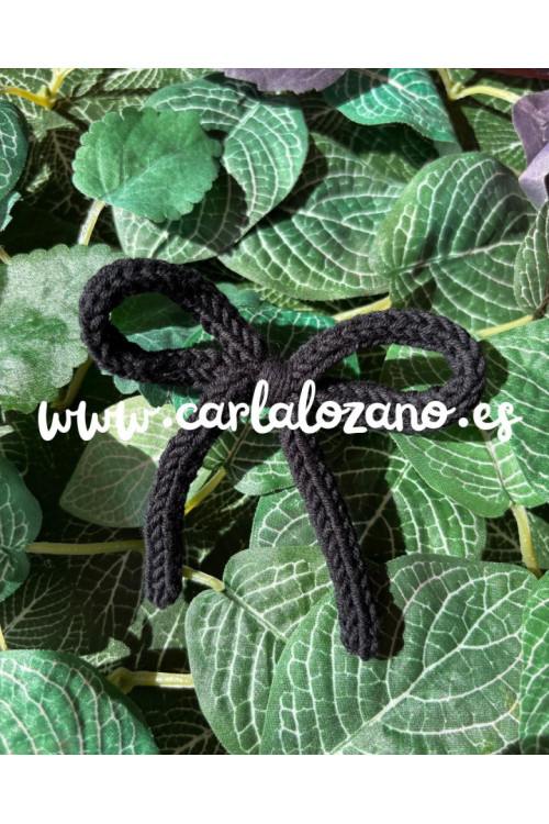 Lazo de tricot básico NEGRO