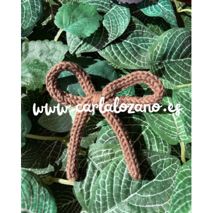 Lazo de tricot básico MARRÓN
