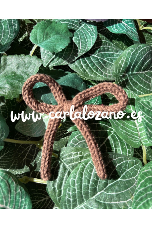 Lazo de tricot básico MARRÓN