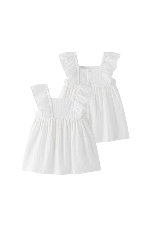 Vestido de plumeti BLANCO