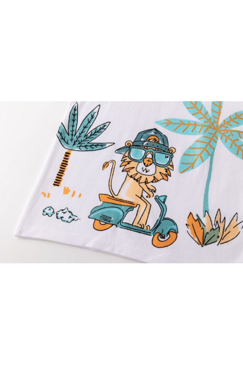 Camiseta m/c con león BLANCO