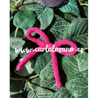 Lazo de tricot básico FUCSIA