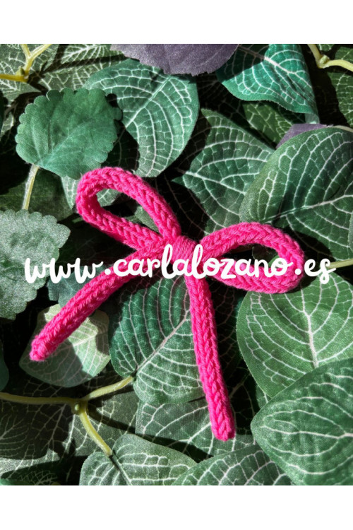 Lazo de tricot básico FUCSIA