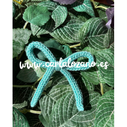 Lazo de tricot básico TURQUESA 
