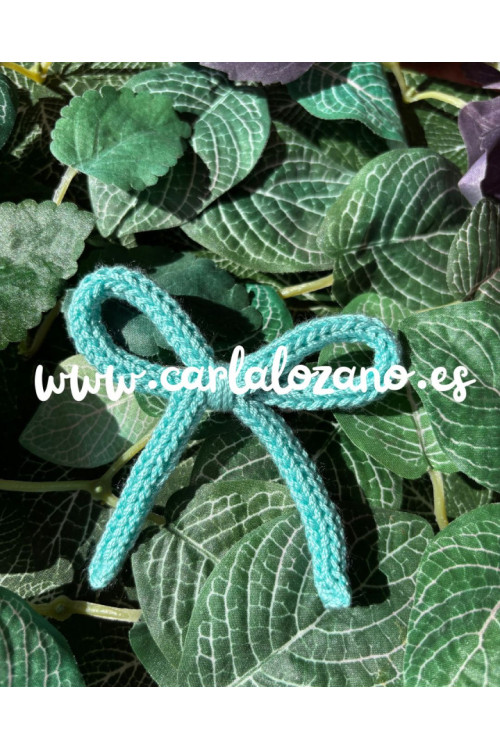 Lazo de tricot básico TURQUESA 