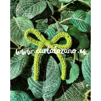Lazo de tricot básico VERDE HIERBA 