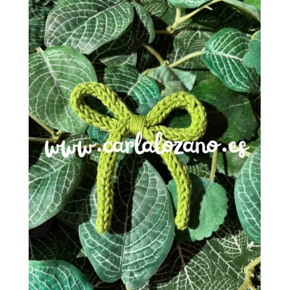 Lazo de tricot básico VERDE HIERBA 