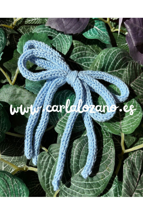 Lazo de tricot doble CELESTE