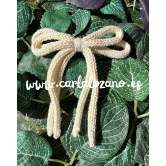Lazo de tricot doble CRUDO