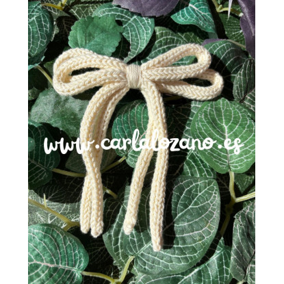 Lazo de tricot doble CRUDO