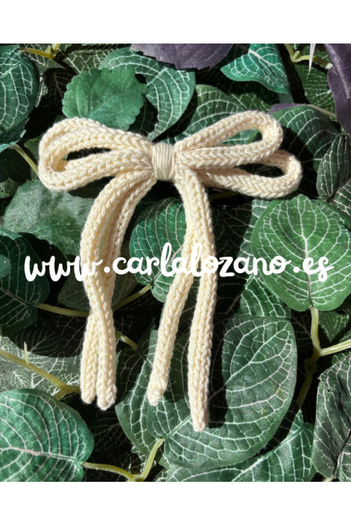 Lazo de tricot doble CRUDO