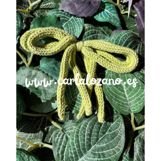 Lazo de tricot doble VERDE PASTEL